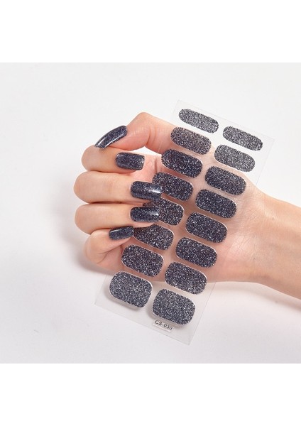 Nails Glitter Serisi Toz Sequins Tam Güzellik Tırnak Çıkartmaları