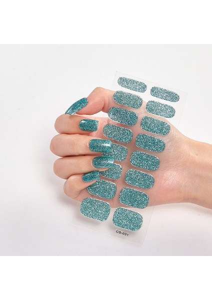 Nails Glitter Serisi Toz Sequins Tam Güzellik Tırnak Çıkartmaları
