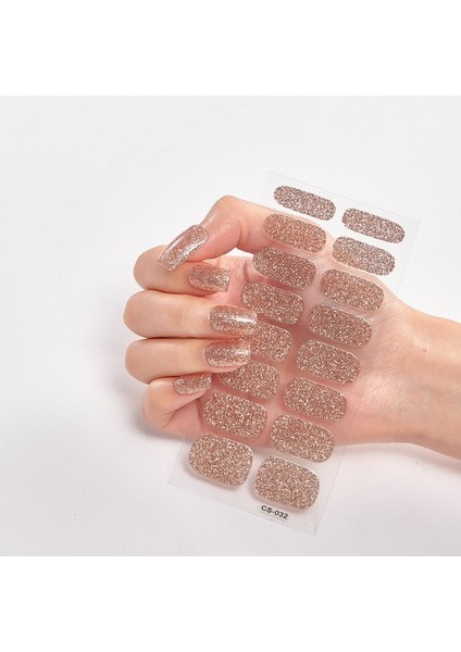 Nails Glitter Serisi Toz Sequins Tam Güzellik Tırnak Çıkartmaları