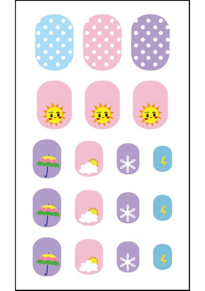 Çocuklar Nail Art Etiketler
