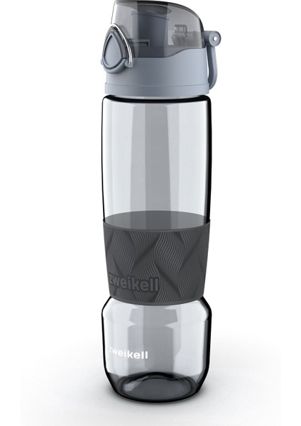 Rosso Sleeve Charcoal Bpa Içermez 650 ml Tritan Kırılmaz Suluk - Su Matarası