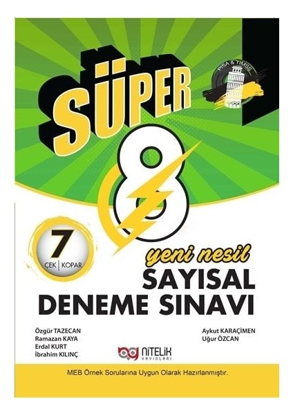 8. Sınıf LGS Sayısal 7 Deneme Seti - Güncel