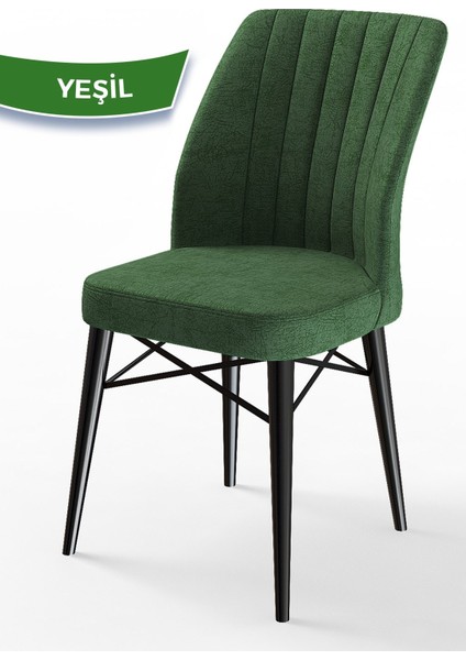 Concept Arp Serisi, Siyah Mermer Desen Masa 71 x 110 cm Sabit Mutfak Masası Takımı, 4 Sandalye