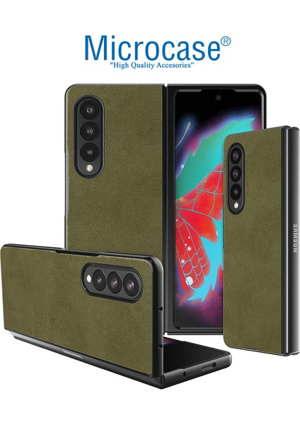 Samsung Galaxy Z Fold4 Için Deri Desenli Plastik Koruma Kılıf - AL3156