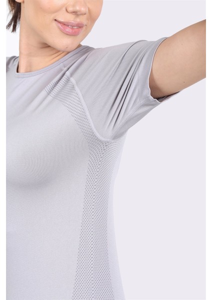 Armour Seamless Sporcu Kısa Kollu T-Shirt Gri