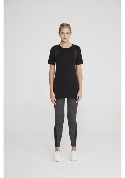 Armour Seamless Sporcu Kısa Kollu T-Shirtt Siyah