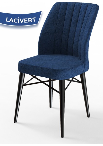 Concept Arp Serisi, Siyah Mermer Desen Masa 71 x 110 cm Sabit Mutfak Masası Takımı, 4 Sandalye