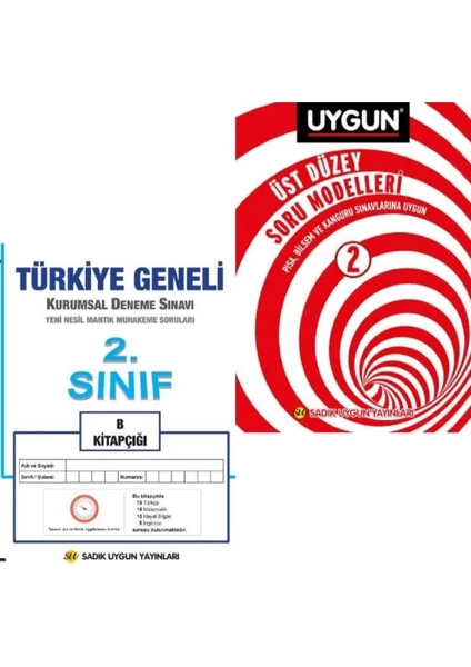 Sadık Uygun Yayınları 2. Sınıf Üst Düzey Soru Modelleri + Kurumsal Deneme Sınavı