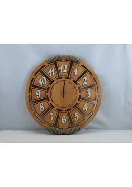 Doğal Çam Ağacından 55CM Çapında Duvar Saati
