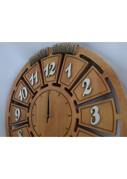 Doğal Çam Ağacından 55CM Çapında Duvar Saati modelleri