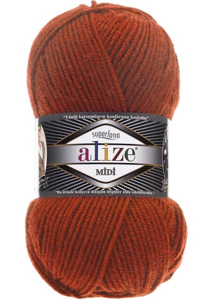 Süperlana Midi El Örgü Ipi 5 Adet 100 Gram 36 Taba