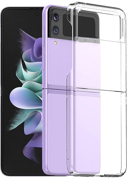 Samsung Galaxy Z Flip4 Sert Kristal Kapak Kılıf - Şeffaf AL3150