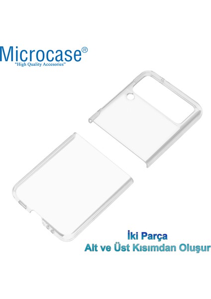 Samsung Galaxy Z Flip4 Sert Kristal Kapak Kılıf - Şeffaf AL3150