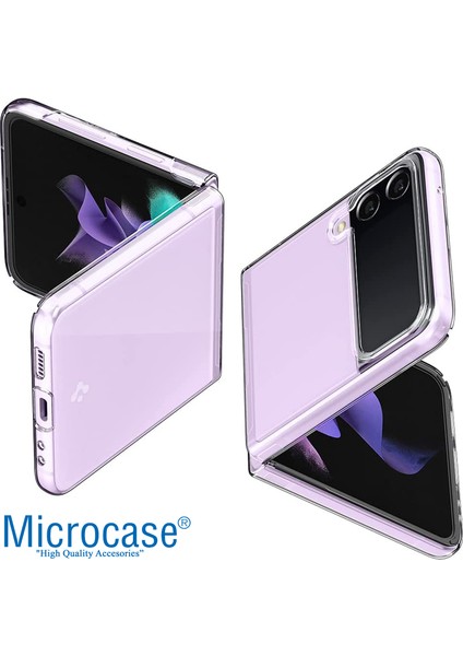 Samsung Galaxy Z Flip4 Sert Kristal Kapak Kılıf - Şeffaf AL3150