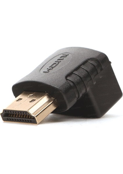 DK-HD-AMXF90 HDMI Çevirici Adaptör Siyah 90derece Dönüştürücü Dirsek