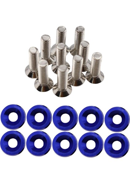 20PCS Araç Modifiye Vidalar Conta Paslanmaz Çelik Alüminyum Döşeme Vidaları Siyah (Yurt Dışından) modelleri