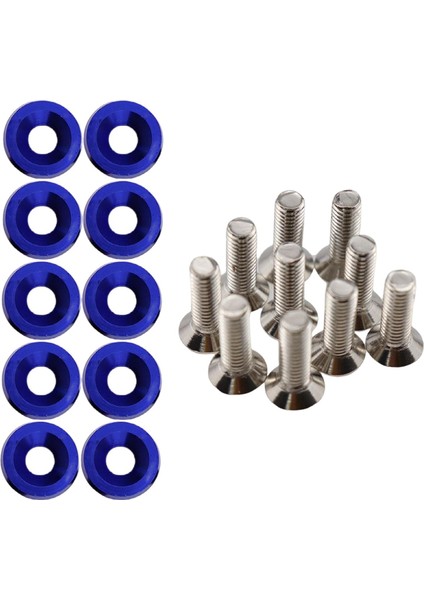 20PCS Araç Modifiye Vidalar Conta Paslanmaz Çelik Alüminyum Döşeme Vidaları Siyah (Yurt Dışından) fırsatları