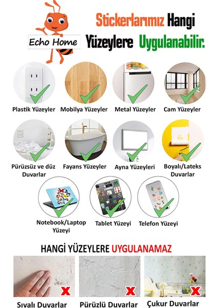 Echo Home Yeni Yıl Sticker Noel Baba ve Geyik Kar Taneleri Yılbaşı Süsü