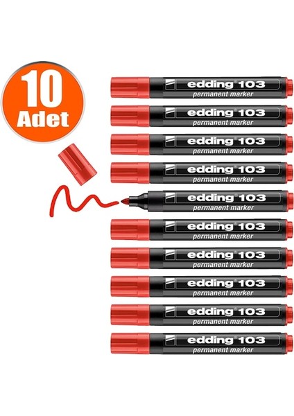Edding E-103 Permanent Marker Kırmızı