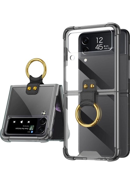 Samsung Galaxy Z Flip 3 Parmak Tutuculu Askılı Köşe Korumalı Kılıf - AL3159