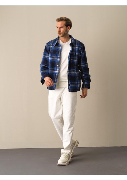Erkek Lacivert Oversize Gömlek Ceket modelleri