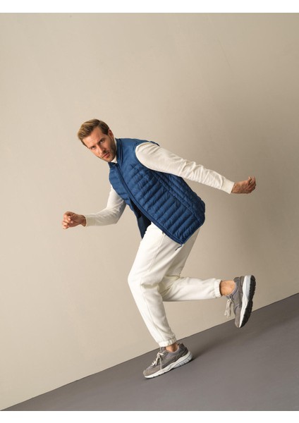 Erkek Mavi Regular Fit Şişme Yelek