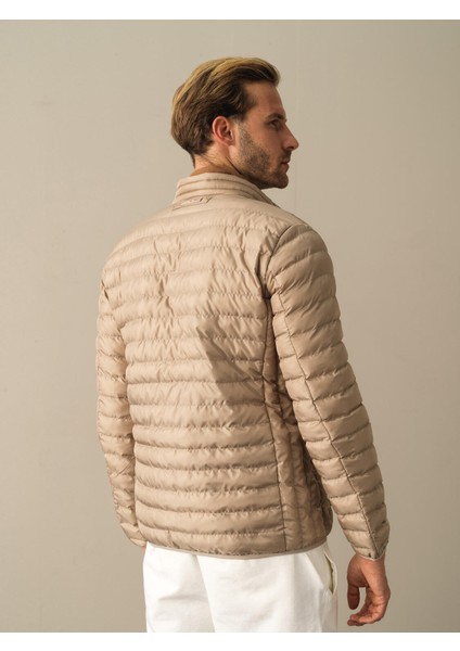 Erkek Bej Regular Fit Şişme Mont indirimleri