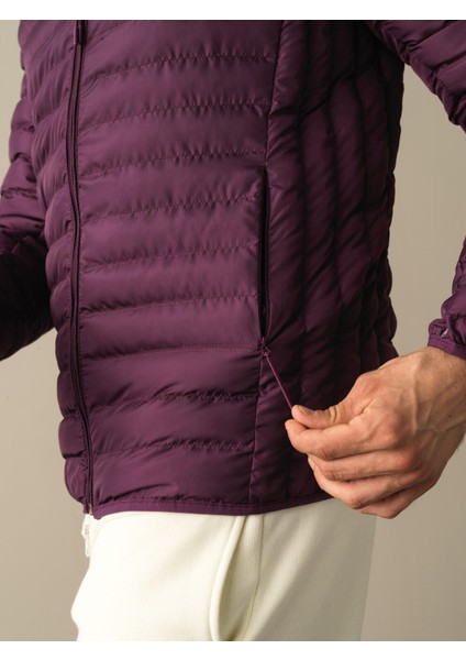 Erkek Mor Regular Fit Şişme Mont fırsatları