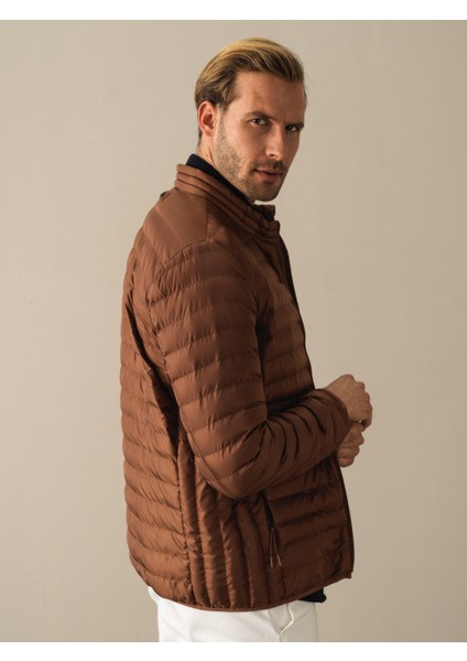 Erkek Camel Regular Fit Şişme Mont fırsatları