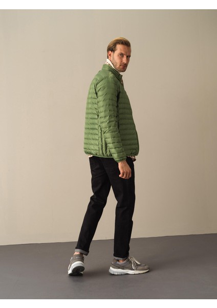 Erkek Yeşil Regular Fit Şişme Mont indirimleri