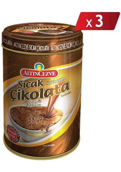 Sıcak Çikolata Teneke 250 gr x 3 Adet