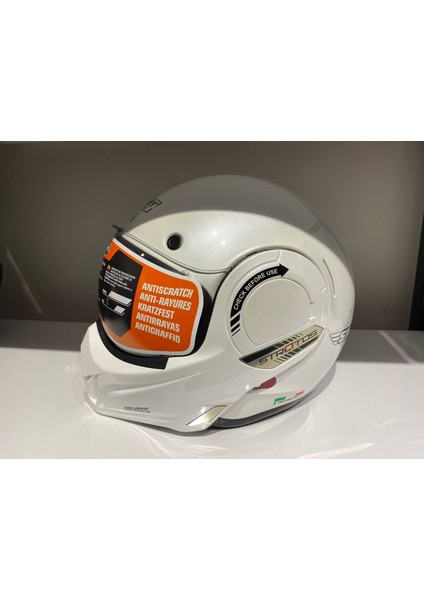 Kask Sway Stratos Çene Açılır Beyaz