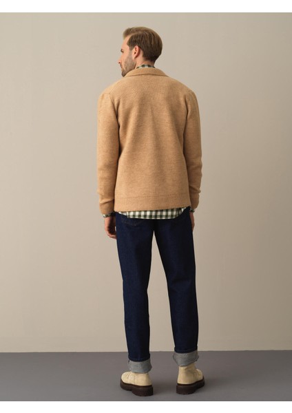 Erkek Camel Polo Yaka Regular Fit Hırka indirimleri