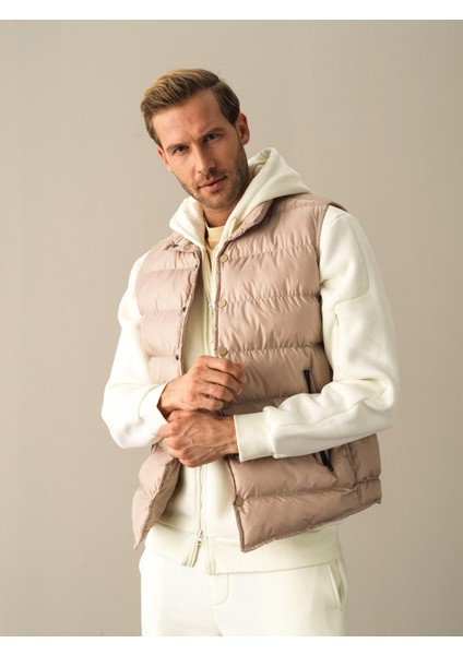 Dik Yaka Regular Fit Çıtçıt Düğmeli Şişme Yelek modelleri