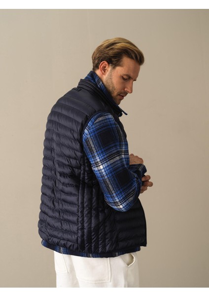 Erkek Lacivert Regular Fit Şişme Yelek modelleri