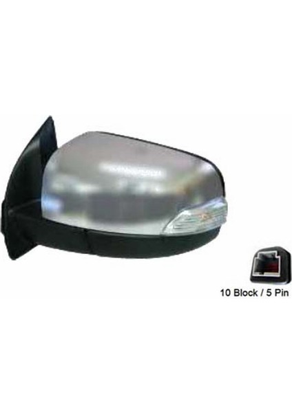 Ford Ranger Dış Dikiz Aynası Elektrikli Sinyalli Krom Kapak Sol 2012-