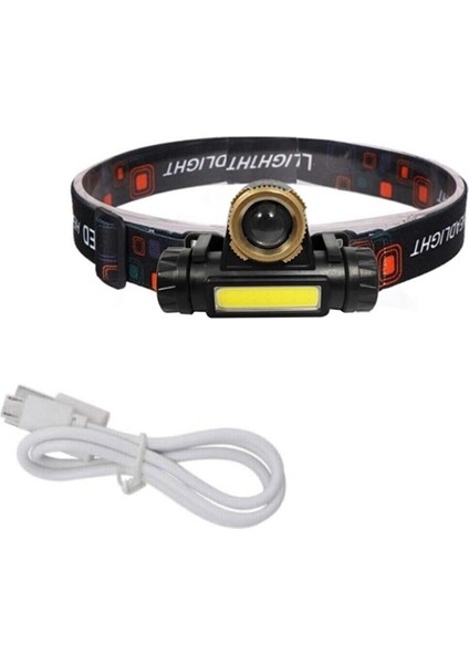 1200 Lümen Cob LED USB Şarjlı Zoomlu Oynar Başlıklı Kafa Lambası OR-101