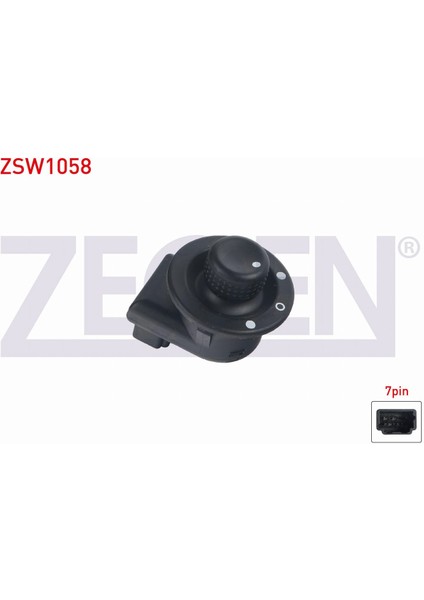Renault Clıo Iı - Megane Iı - Kangoo - Master Iı 1998-2010 Ayna Ayar Anahtarı 7 Pin 7700401141