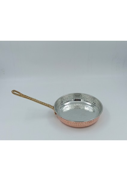 Bakır Tava Tek Kulp  18,5 cm