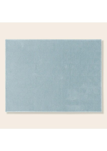 Geo Saf Pamuk Dekoratif Yıkamalı Halı 150X200 cm Açık Mavi