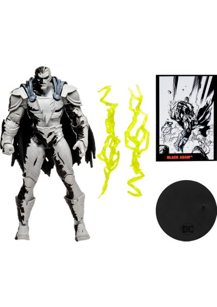 Dc Comics: Black Adam Line Art Variant Aksiyon Figürü (Black Adam Çizgi Romanlı)