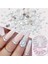 White Beyaz Swarovski Süsleme Taş Seti 2