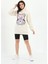 Bej Lady Teddy Bear Organik Kapüşonlu Kadın Sweatshirt 4