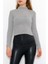 Kadın Yarım Balıkçı Crop Triko Gri Standart 3
