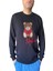 Unisex Lacivert Mschno Toy Ayıcık Nakışlı Bisiklet Yaka Sweatshirt 5