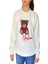 Unisex Ekru Mschno Toy Ayıcık Nakışlı Sweatshirt 3