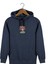 Erkek Indigo Önü Anime Kız Baskılı Kapüşonlu Sweatshirt 22K-5200322-7 1