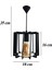 Hegza Lighting Angolo - Siyah Tekli Sarkıt Retro Modern Avize, Salon, Mutfak, Antre, Hol Avize, Ledli, LED 3