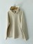 Oversize Basic Kapüşonlu Sweatshirt Erkek Bej 8