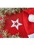 Dokuzlu Beyaz Keçe Yılbaşı Ağacı Süsü 3